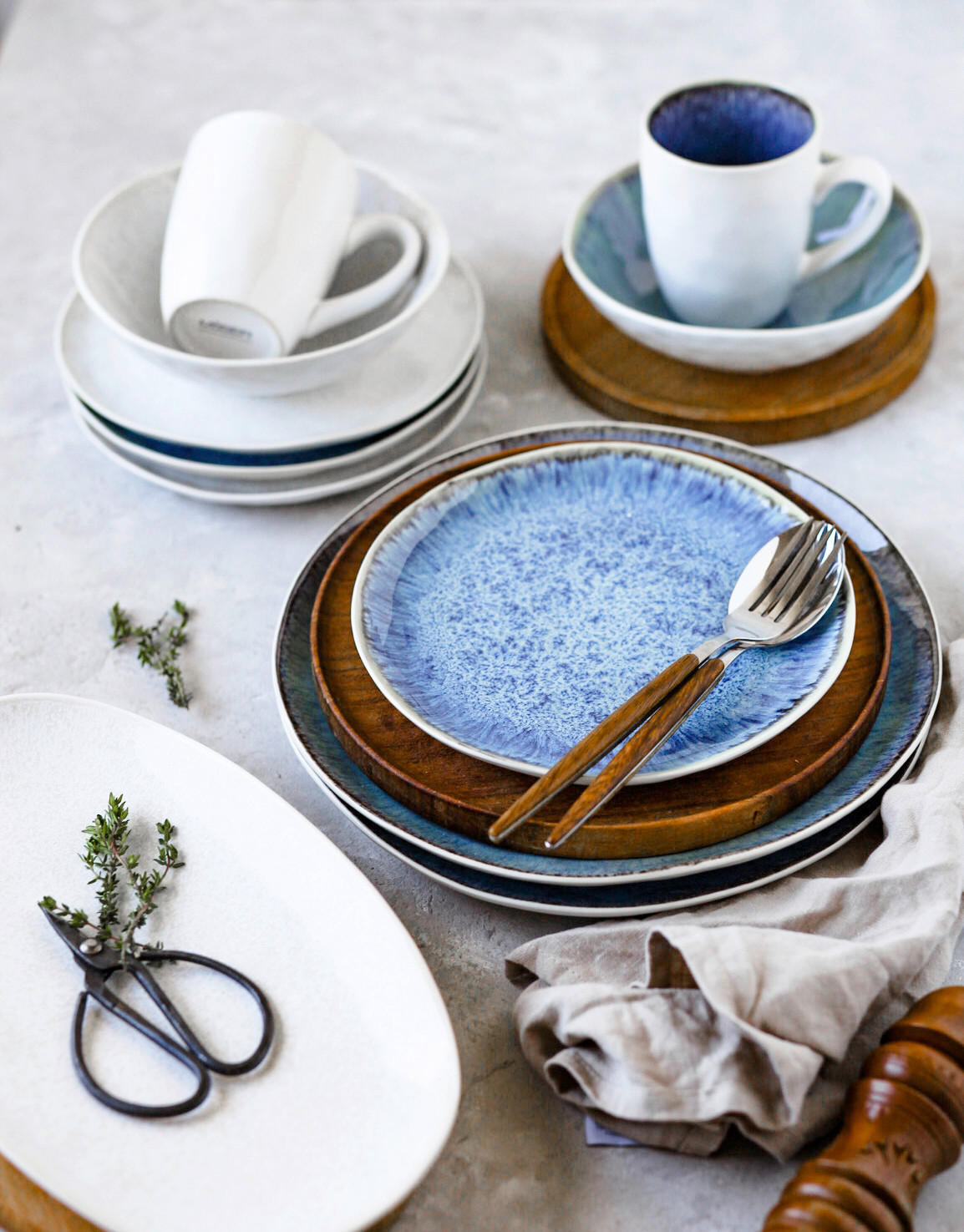 SCHÜSSELSET Frozen   - Weiß, Basics, Keramik (17,5/5,5cm) - Mäser