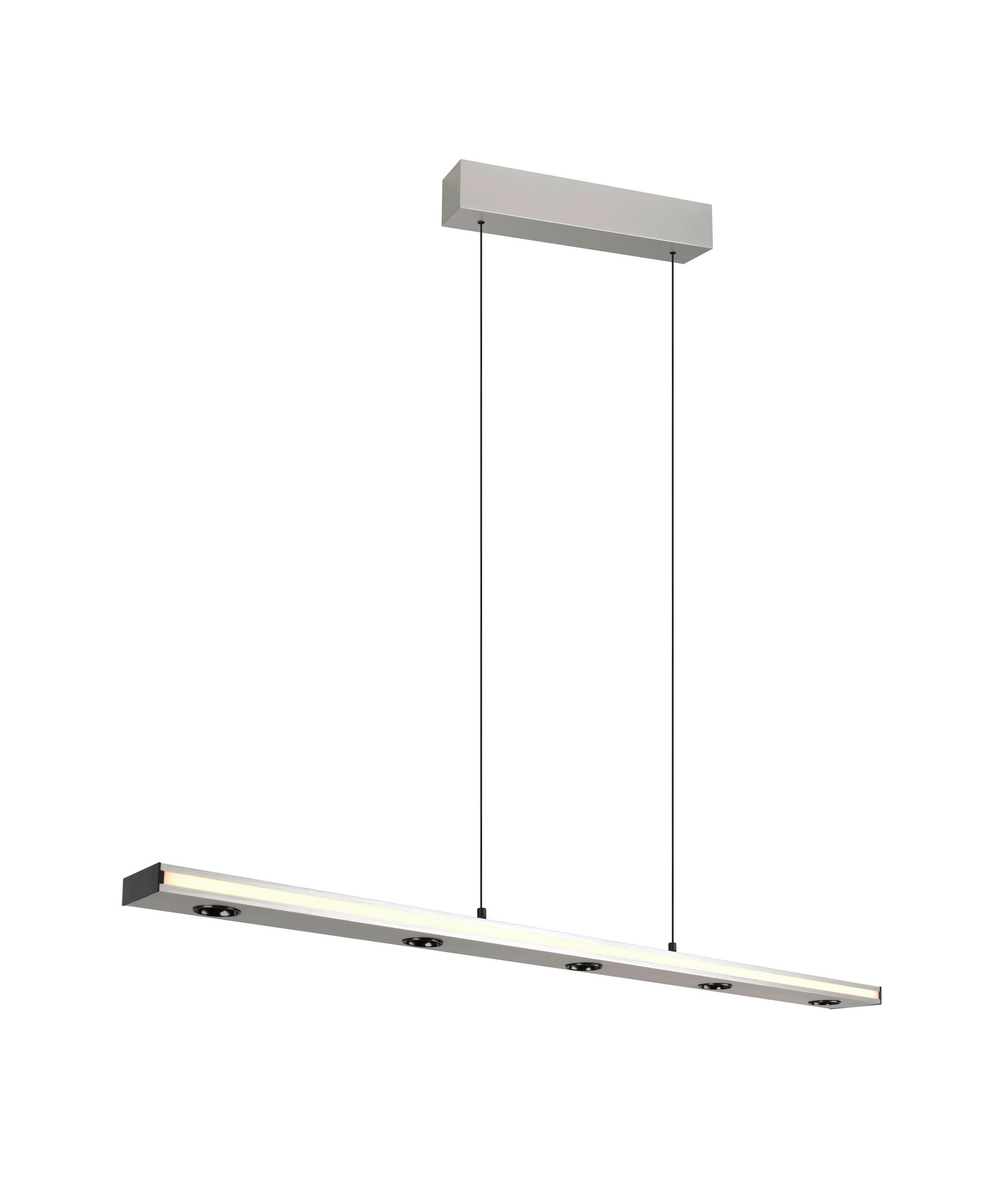 LED-PENDELLEUCHTE 109/9/200 cm   - Weiß/Nickelfarben, Design, Kunststoff/Metall (109/9/200cm) - Trio Leuchten
