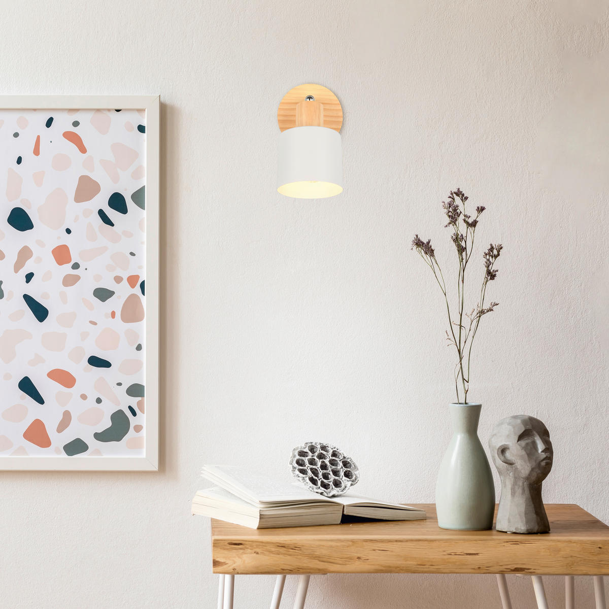 REFLEKTOR Shanti  - siva/braon, Osnovno, drvo/metal (9/16,5cm)