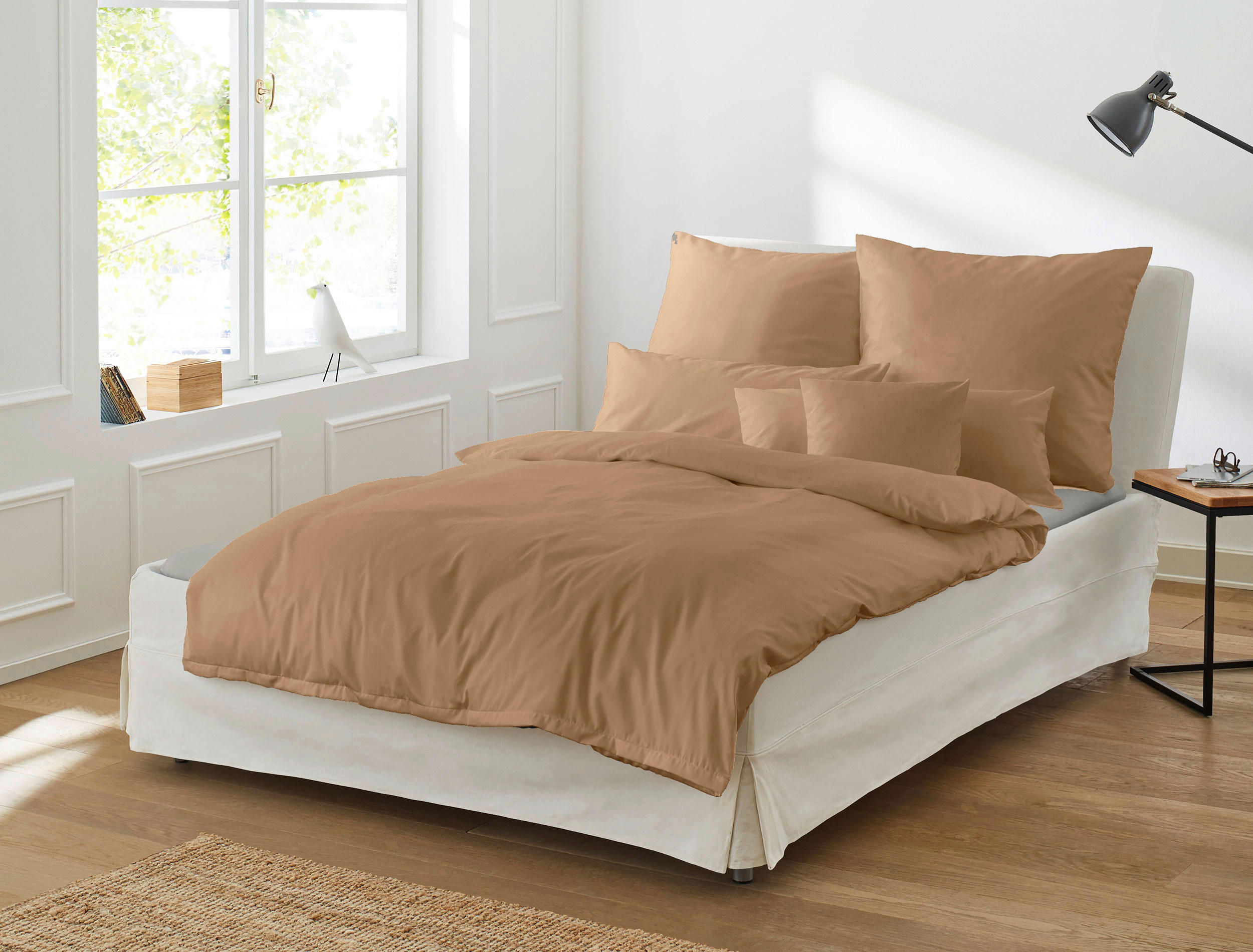 BETTWÄSCHE Makosatin 135/200 cm  - Rotbraun, KONVENTIONELL, Textil (135/200cm) - Irisette
