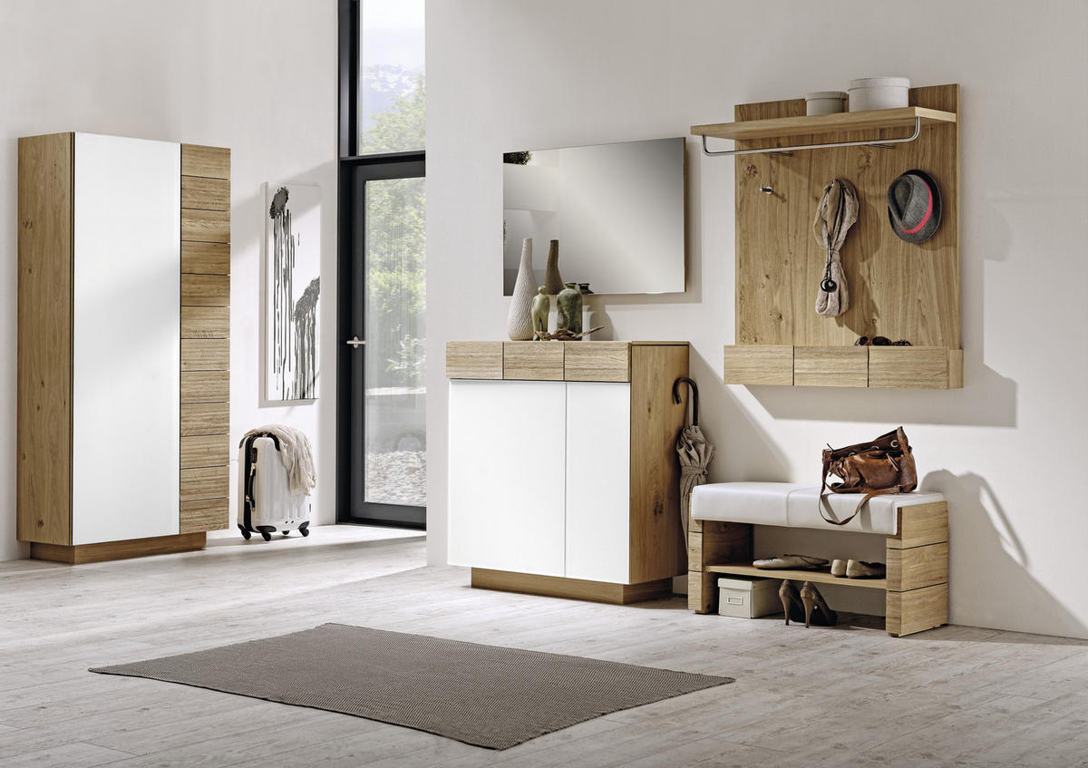 WANDSPIEGEL 96/63,6/5,2 cm    in rechteckig  - Eichefarben, Design, Glas/Holz (96/63,6/5,2cm) - Voglauer