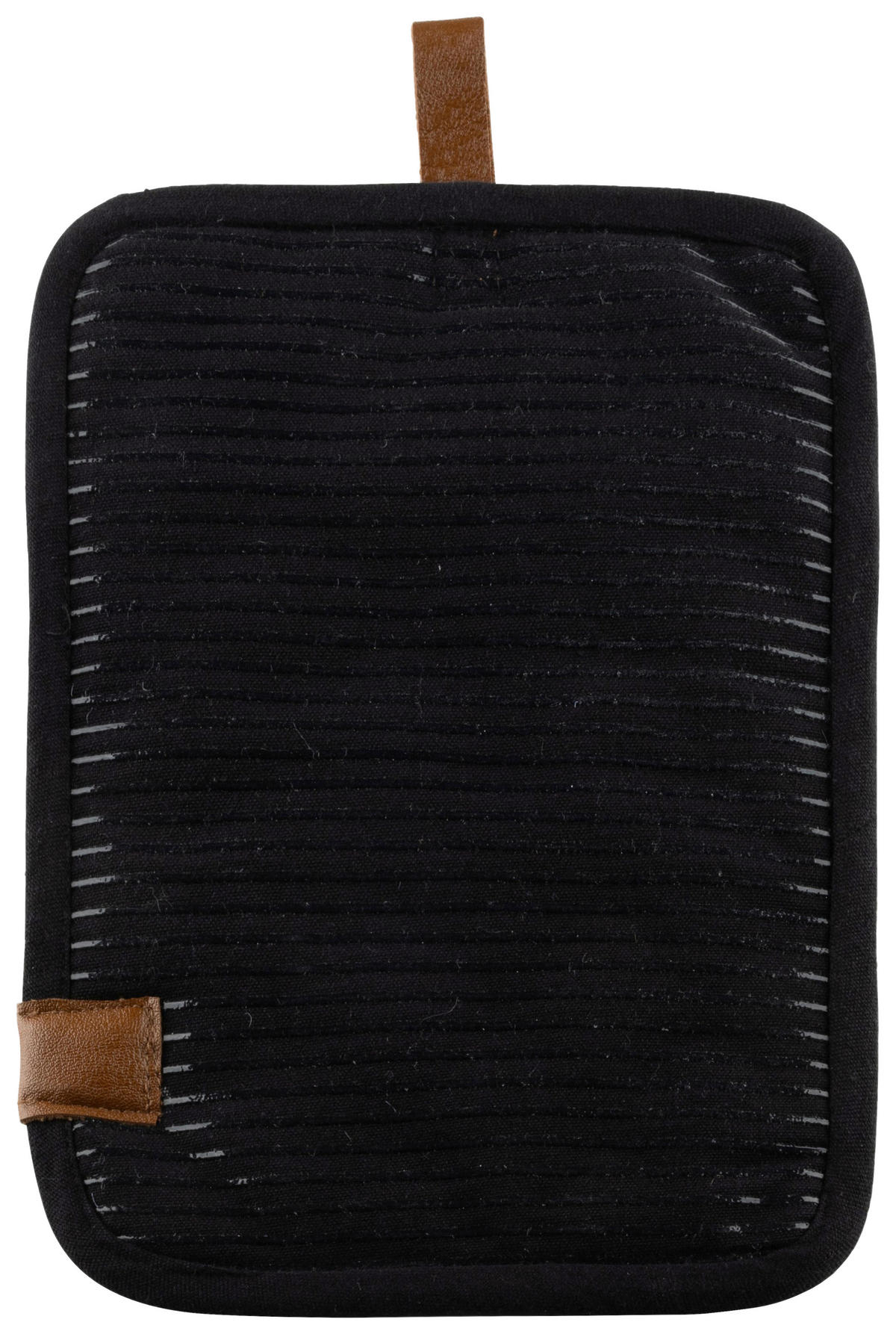 TOPFLAPPEN Grau, Schwarz, Cognac  - Cognac/Schwarz, Basics, Kunststoff/Textil (18/23cm)