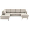SOFFA i flatväv beige  - beige/kromfärg, Klassisk, metall/textil (200/305/168cm) - Beldomo System