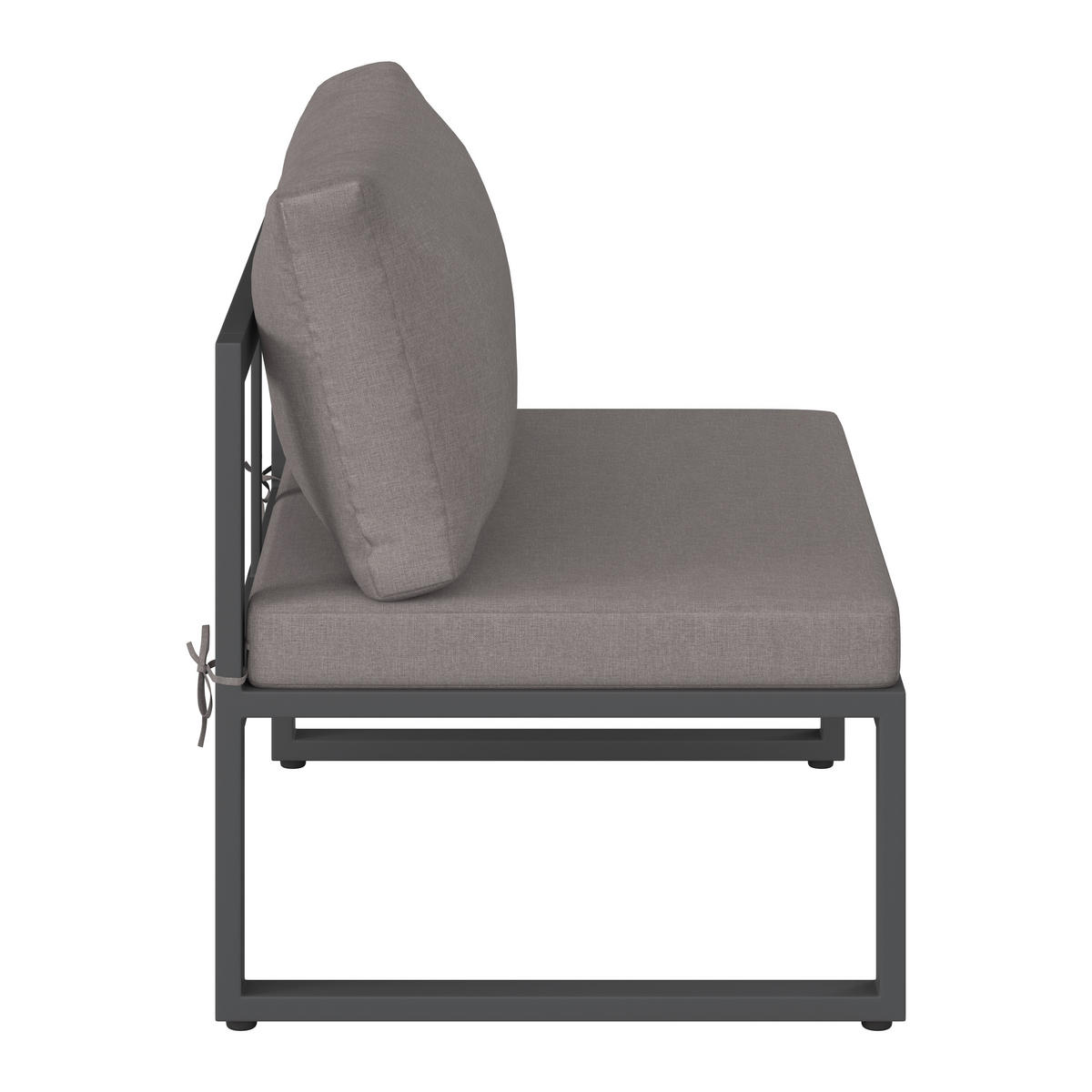 LOUNGE GARNITURA  antracit, taupe, boje tikovine   - boje tikovine/taupe, Konvencionalno, drvo/metal (213/146/120cm) - Ambia Garden