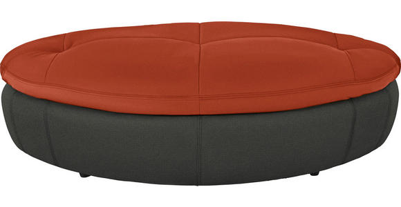HOCKER in Textil Anthrazit, Rot - Anthrazit/Rot, Design, Kunststoff/Textil (155/47/78cm) - Hom`in