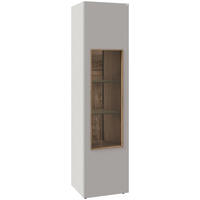VITRINE VLACERA LIVING in furniert Wildeiche Taupe, Wildeiche  - Taupe/Wildeiche, Design, Glas/Holz (48/194/45cm) - Voglauer