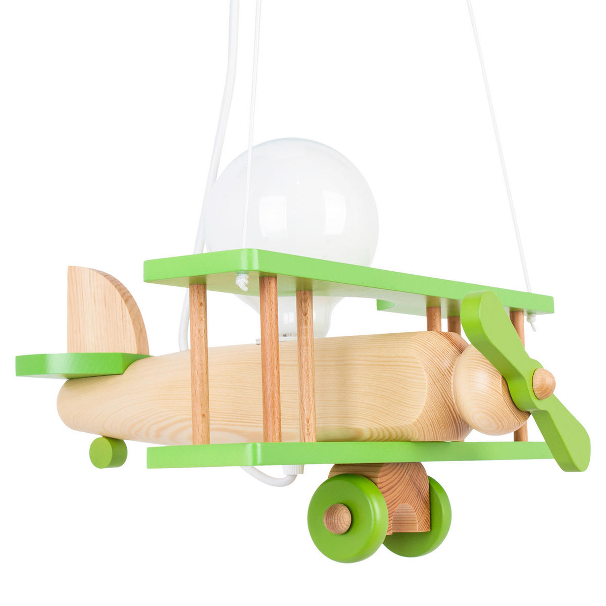 KINDERHÄNGELEUCHTE 29/31/75 cm   - Naturfarben/Grün, KONVENTIONELL, Holz (29/31/75cm)