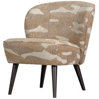 SESSEL in Webstoff Sandfarben  - Sandfarben/Schwarz, Design, Holz/Textil (59/71/70cm) - Livetastic