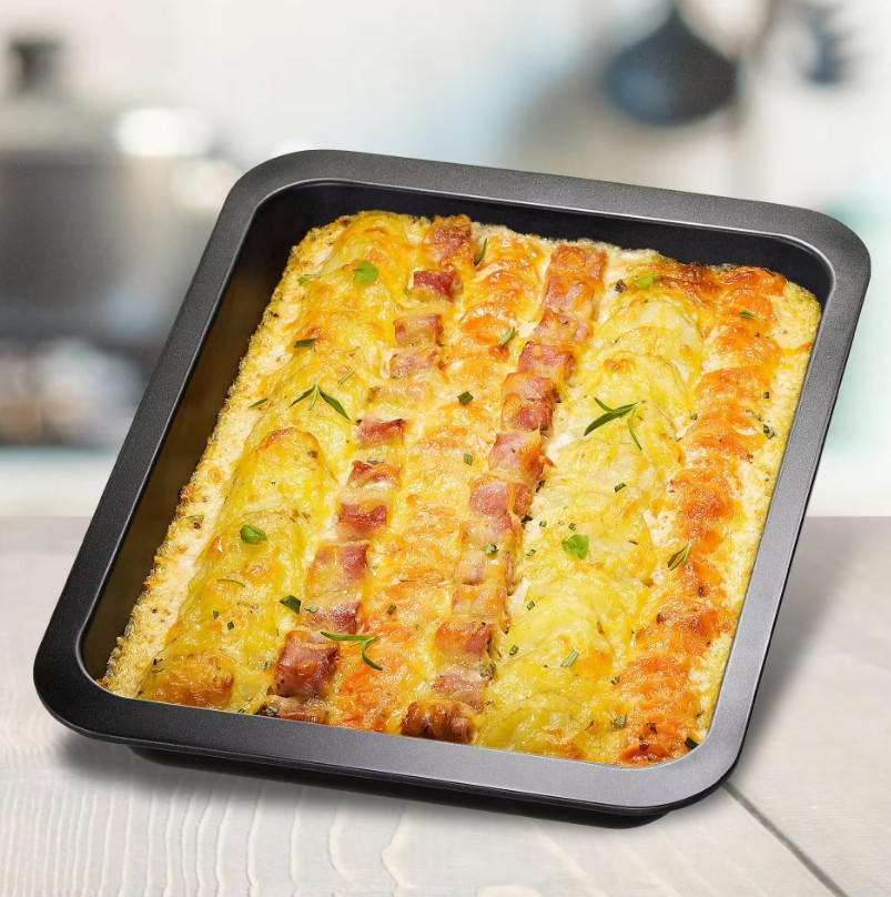 AUFLAUFFORM   - Schwarz, Basics, Metall (32/24cm) - Dr.Oetker