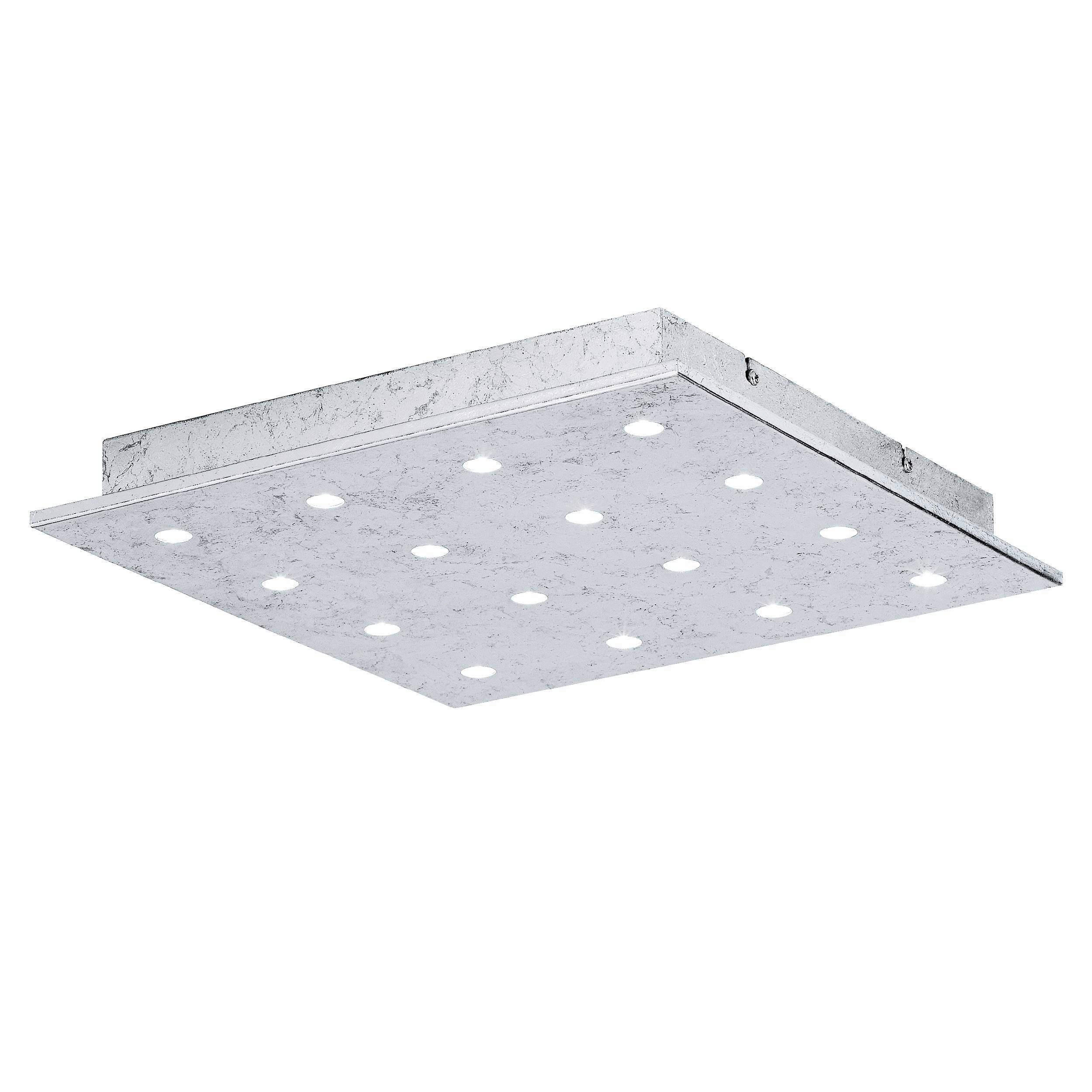 LED-DECKENLEUCHTE 37/37/5 cm   - Silberfarben, KONVENTIONELL, Metall (37/37/5cm) - Eglo