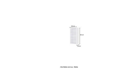 OBERSCHRANK 30/64/20 cm  - Eichefarben/Alufarben, KONVENTIONELL, Holzwerkstoff/Metall (30/64/20cm) - Xora