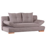 SCHLAFSOFA Flachgewebe Hellbraun  - Hellbraun/Buchefarben, Design, Holz/Textil (200/75/92cm) - Carryhome