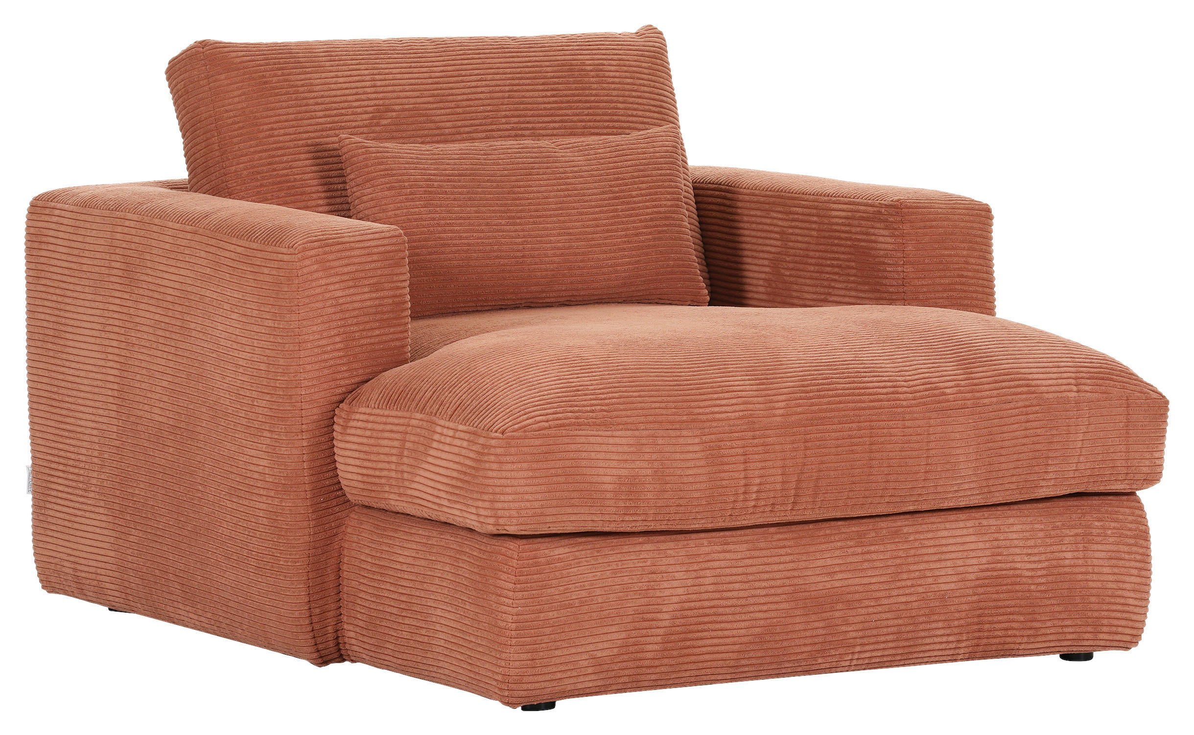 XXL-SESSEL in Cord Orange - Schwarz/Orange, Romantik / Landhaus, Kunststoff/Textil (120/67/140cm) - Landscape