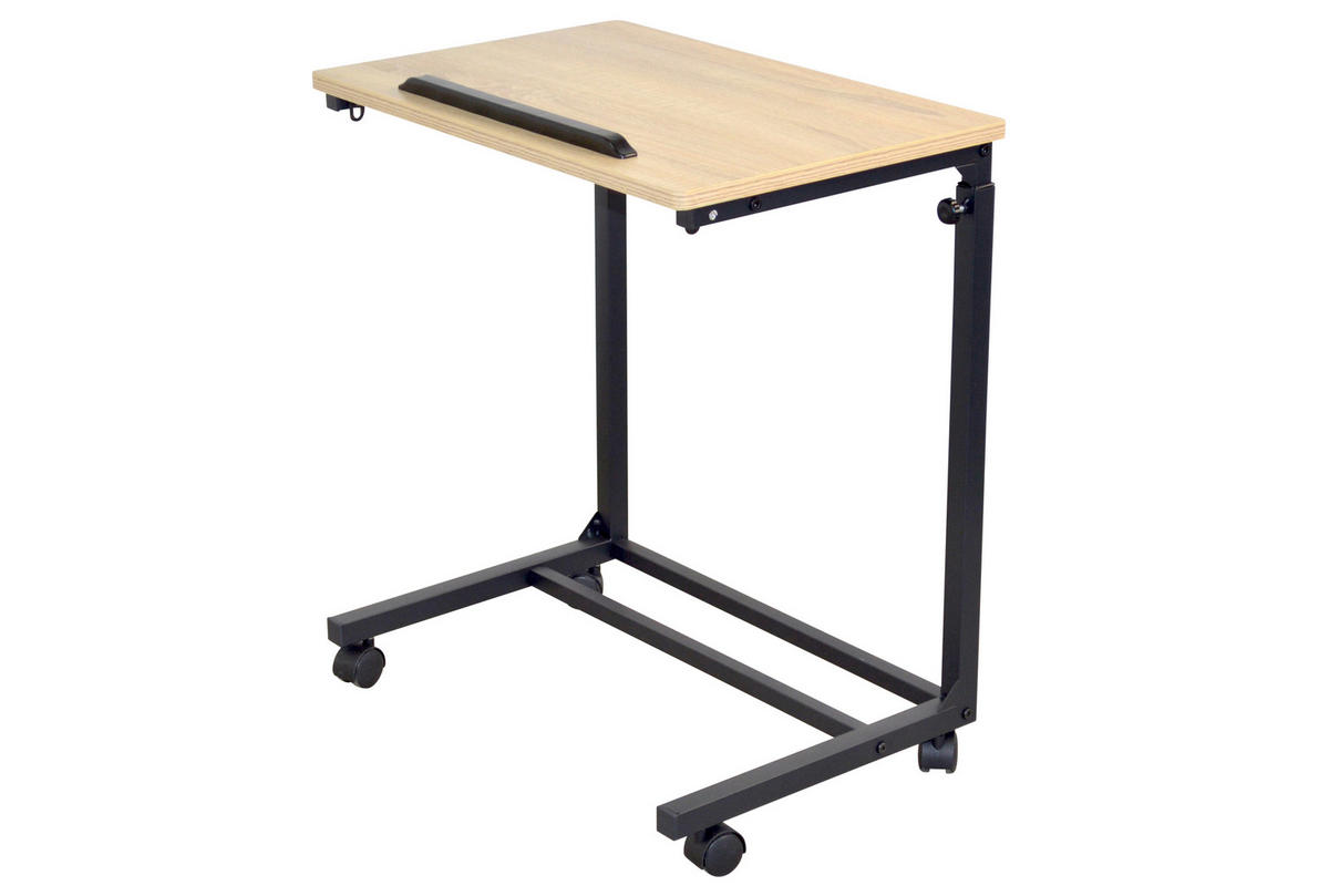 BEISTELLTISCH 55/36/62-88,5 cm Schwarz, Eichefarben rechteckig  - Eichefarben/Schwarz, Design, Holzwerkstoff/Kunststoff (55/36/62-88,5cm) - MID.YOU