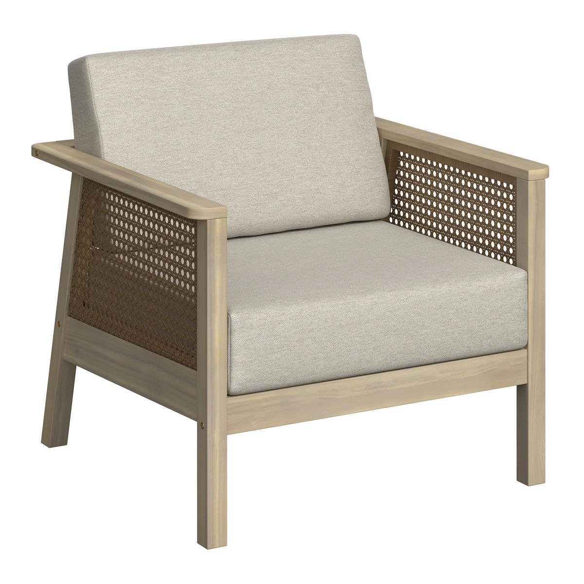 TERASOVÁ SEDACIA SÚPRAVA drevo, plast - farba akácie, Natur, drevo/plast (100/35/55cm) - Ambia Garden