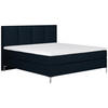 BOXSPRINGBETT 180/200 cm  in Dunkelblau  - Alufarben/Dunkelblau, MODERN, Textil (180/200cm) - MID.YOU