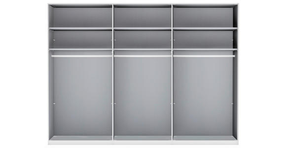 FALTTÜRENSCHRANK 300/236/58 cm 3-türig Champagner, Eiche Bianco  - Schieferfarben/Eiche Bianco, KONVENTIONELL, Glas/Holzwerkstoff (300/236/58cm) - Dieter Knoll