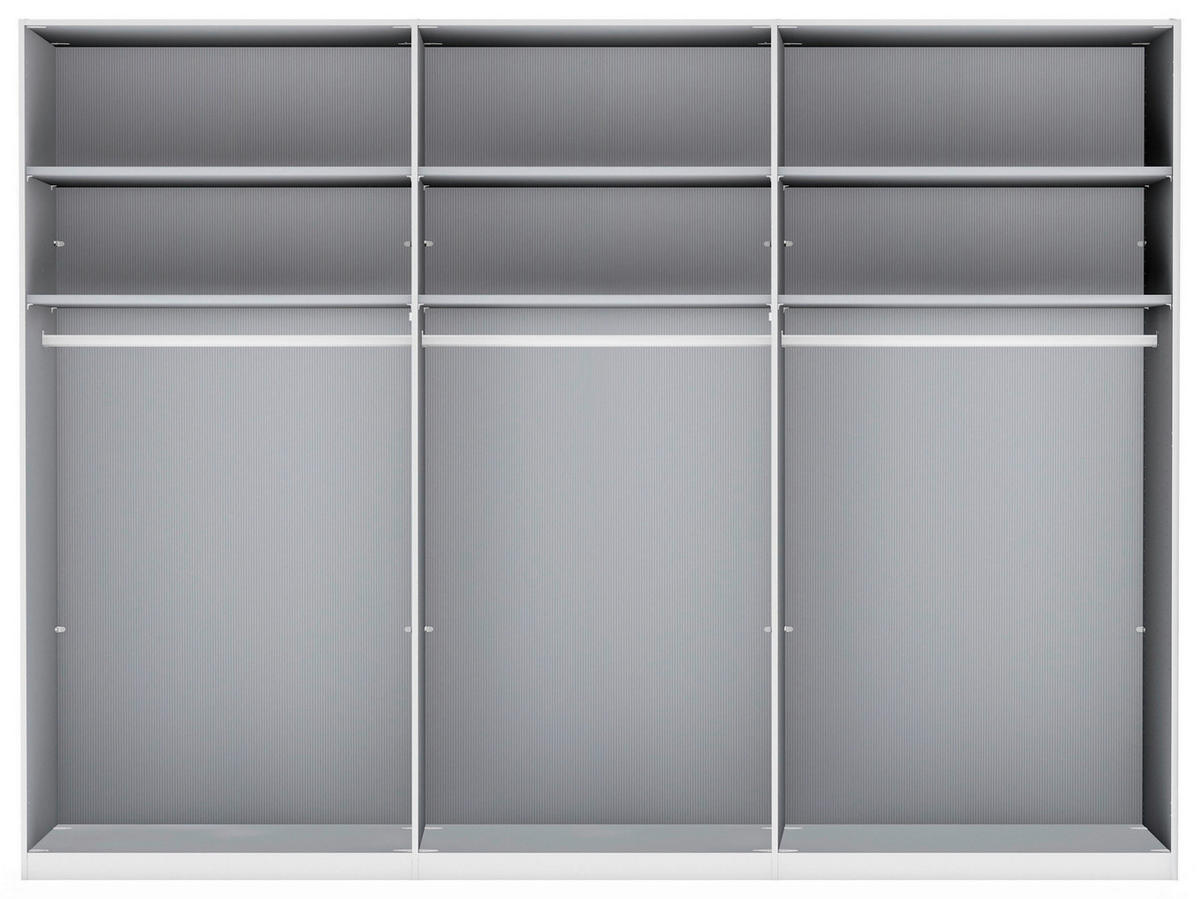 FALTTÜRENSCHRANK in Champagner, Eiche Bianco  - Schieferfarben/Eiche Bianco, Konventionell, Glas/Holzwerkstoff (300/236/58cm) - Dieter Knoll
