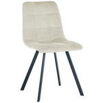 STUHL  Stoffauswahl Cord  - Beige/Schwarz, Design, Textil/Metall (45/88/54,5cm) - Carryhome