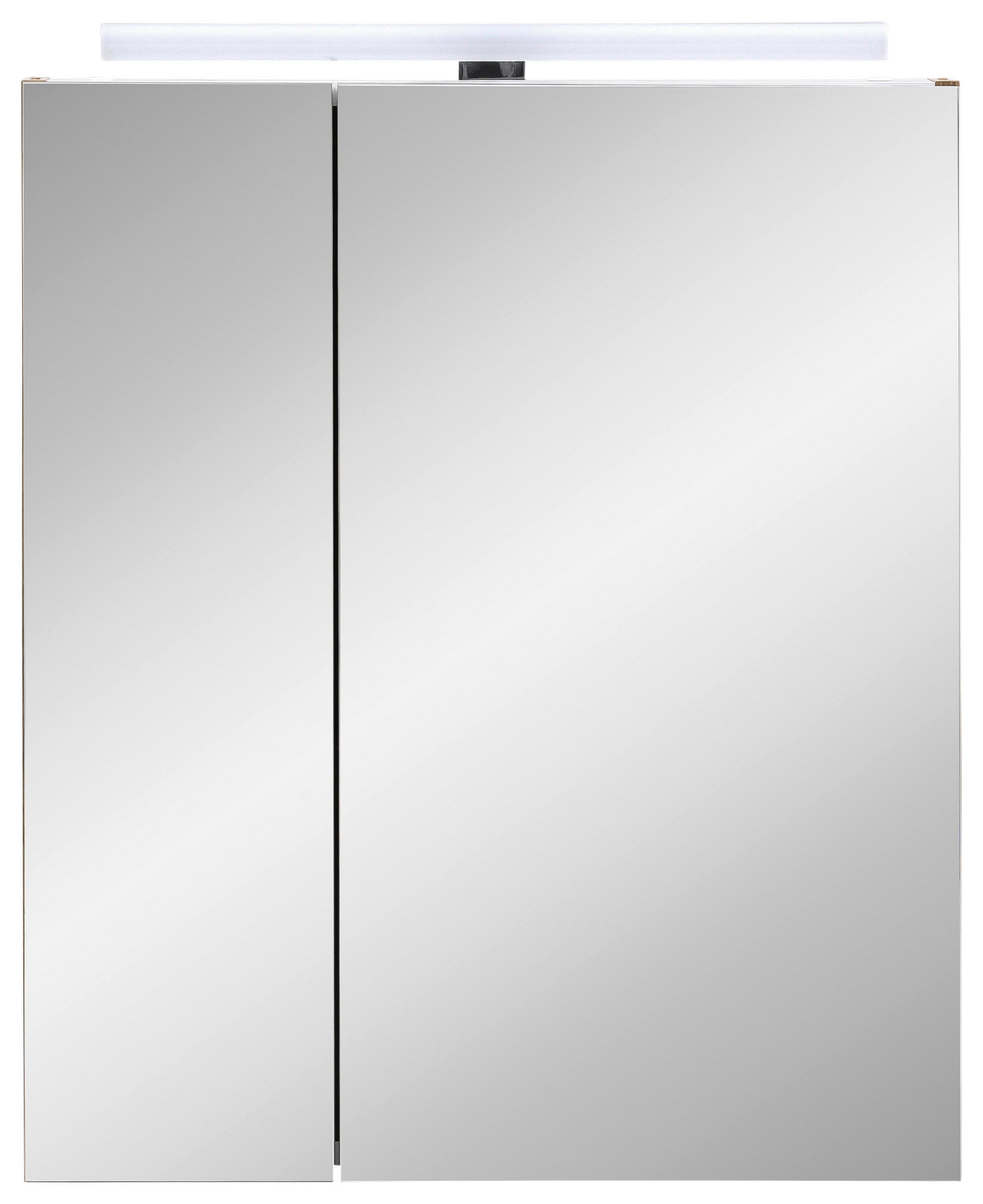 Thumbnail - Stylife Spiegelschrank Maxim/Karla, Weiß, Metall, 2 Fächer, F, 60x70.4x16 cm, Made in Germany, Badezimmer, Badezimmerspi...