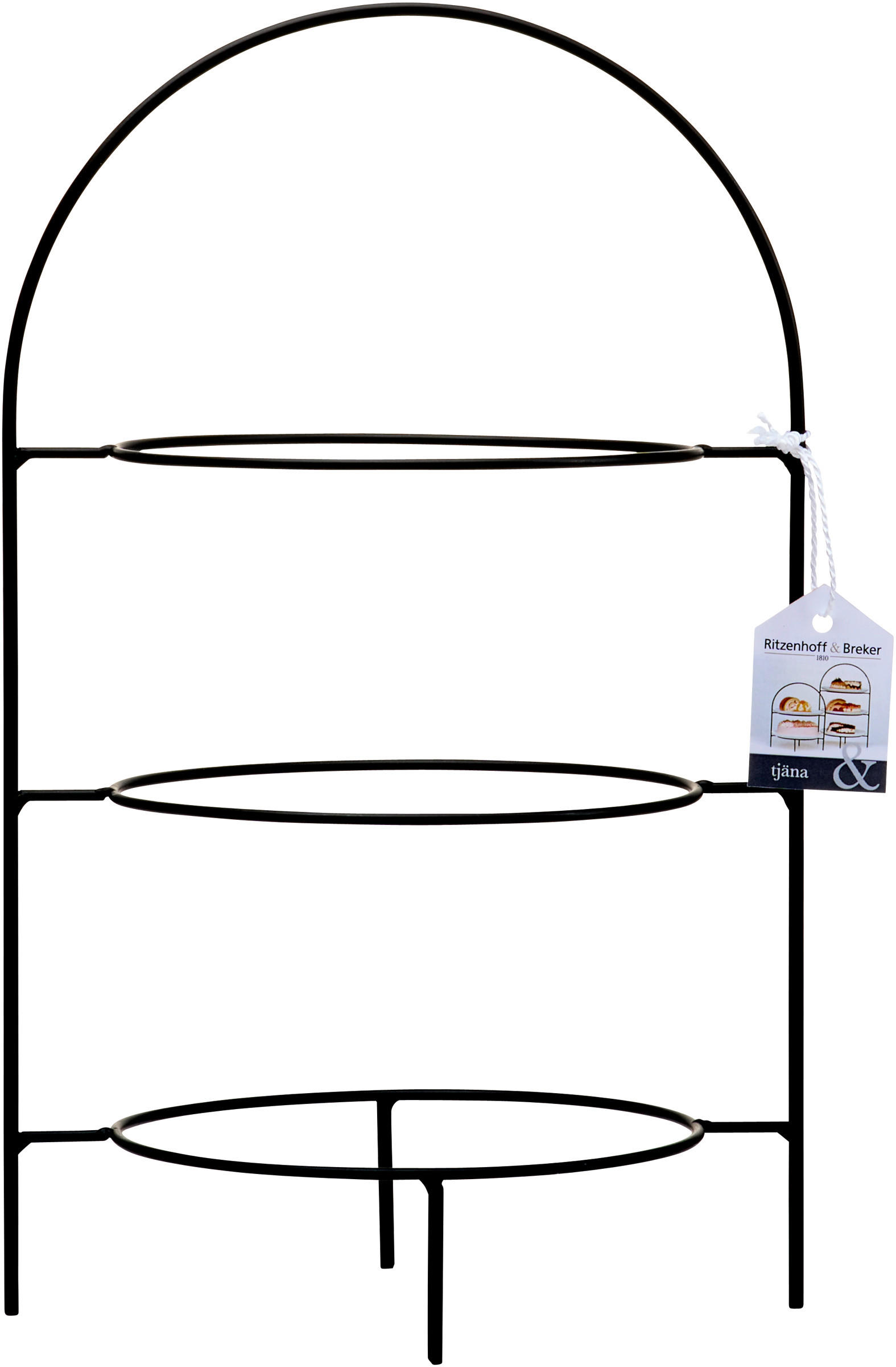 ETAGERE 3-stöckig - Schwarz, Basics, Metall (23/27cm) - Ritzenhoff Breker