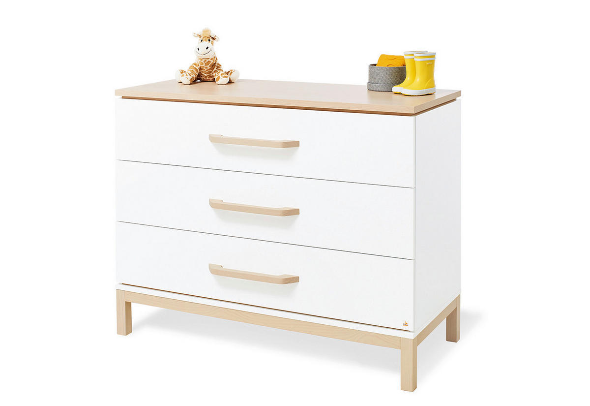 BABYZIMMER LIGHT  - Ahornfarben/Weiß, Design, Holzwerkstoff - Pinolino