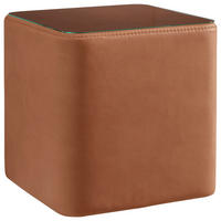 NACHTTISCH 48/48/48 cm  in Braun, Cognac  - Cognac/Schwarz, Konventionell, Glas/Kunststoff (48/48/48cm) - Beldomo - Sleep