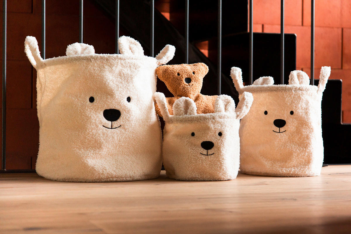 SADA ÚLOŽNÝCH BOXŮ, bílá - bílá, Basics, textil (40/40/40cm) - Childhome