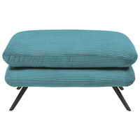 HOCKER Cord Petrol  - Petrol/Schwarz, MODERN, Textil/Metall (90/45/60cm) - Pure Home Lifestyle