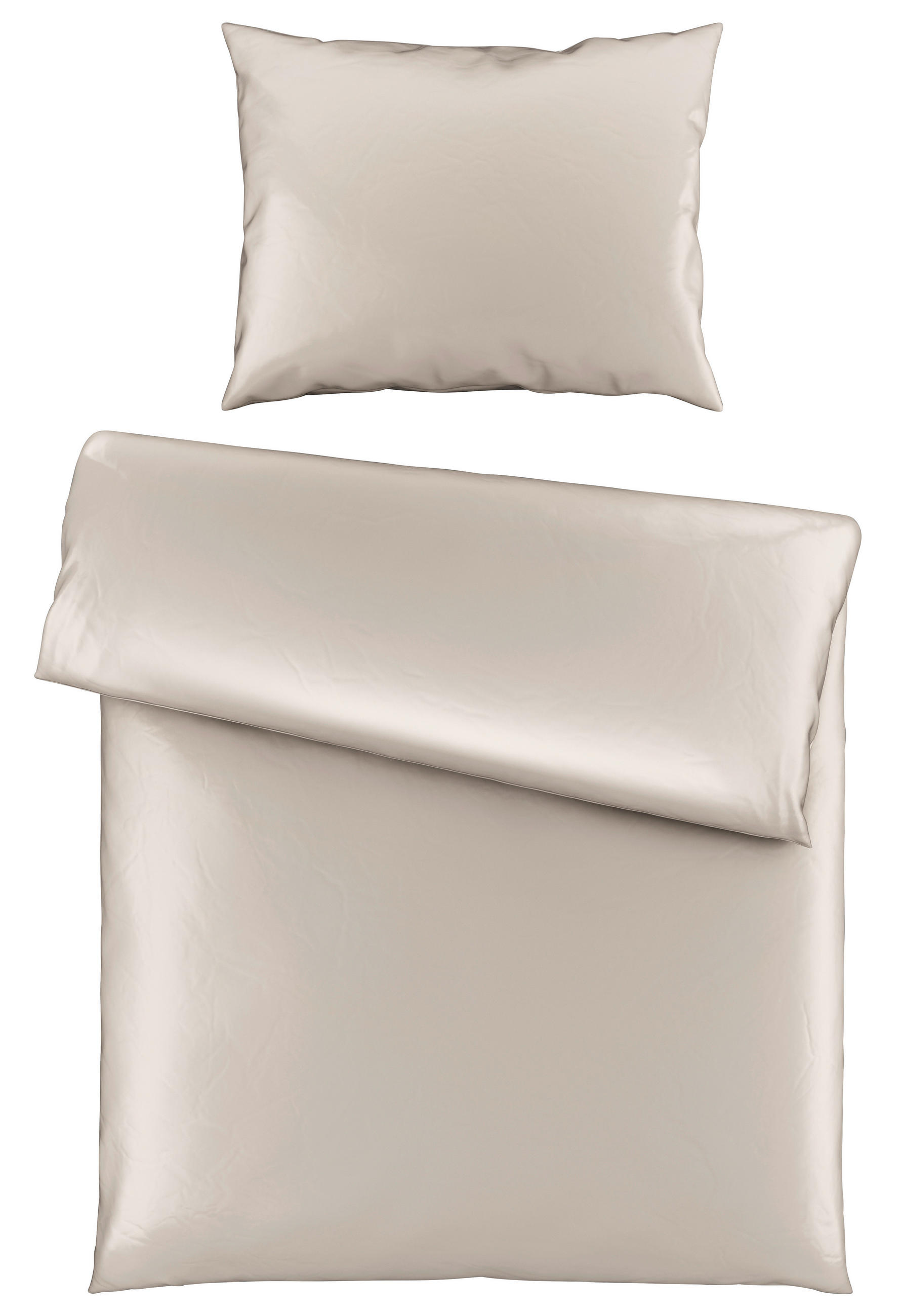 BETTWÄSCHE TANJA Satin 140/200 cm  - Beige, Basics, Textil (140/200cm) - Novel