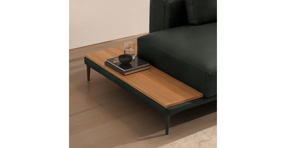 ECKSOFA  in Echtleder Anthrazit  304/201 cm  - Anthrazit/Schwarz, Design, Leder/Metall (304/201cm) - Belluti