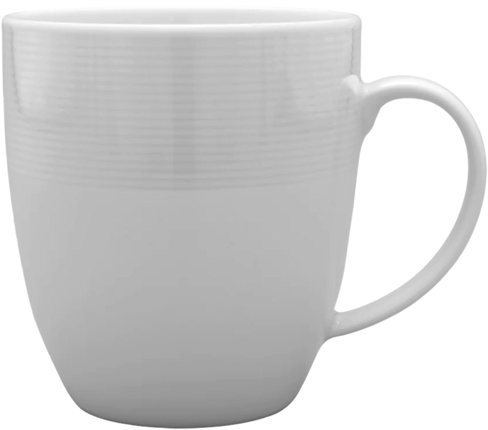 KAFFEEBECHERSET Jive   6-teilig  - Weiß, Basics, Keramik (0,4l) - Van Well