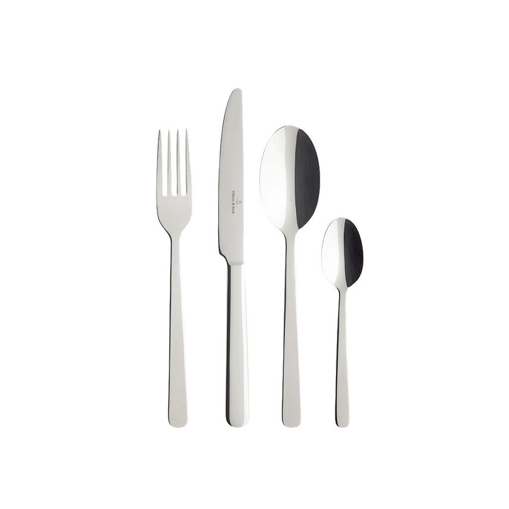 BESTECKSET Louis 24-teilig Edelstahl  für 6 Personen  - Edelstahlfarben, KONVENTIONELL, Metall - Villeroy & Boch