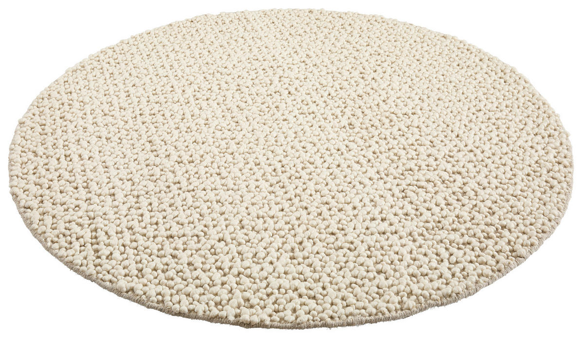 HANDWEBTEPPICH 160 cm Weiß  - Weiß, Natur, Textil (160cm) - Linea Natura