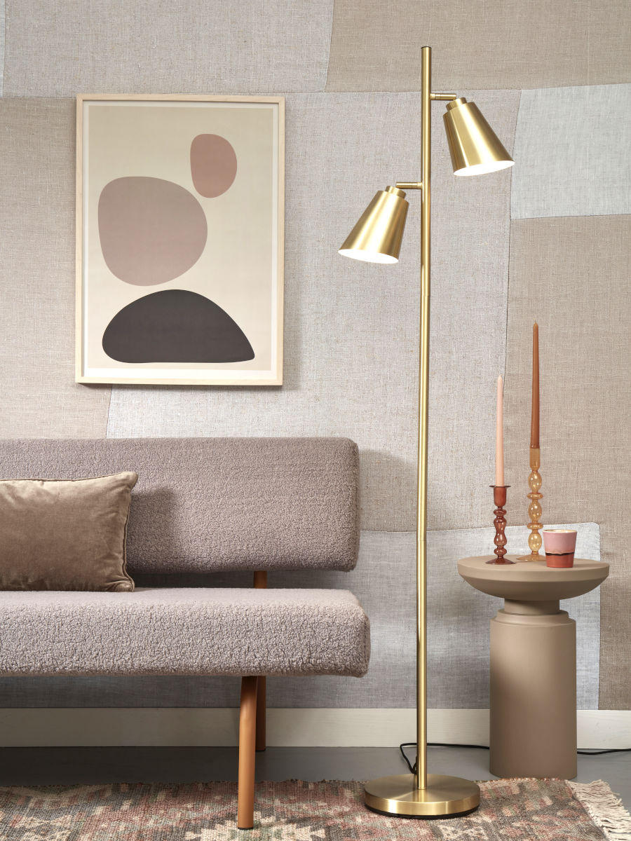 STEHLEUCHTE 25/162 cm    - Goldfarben, Basics, Metall (25/162cm) - It's about Romi
