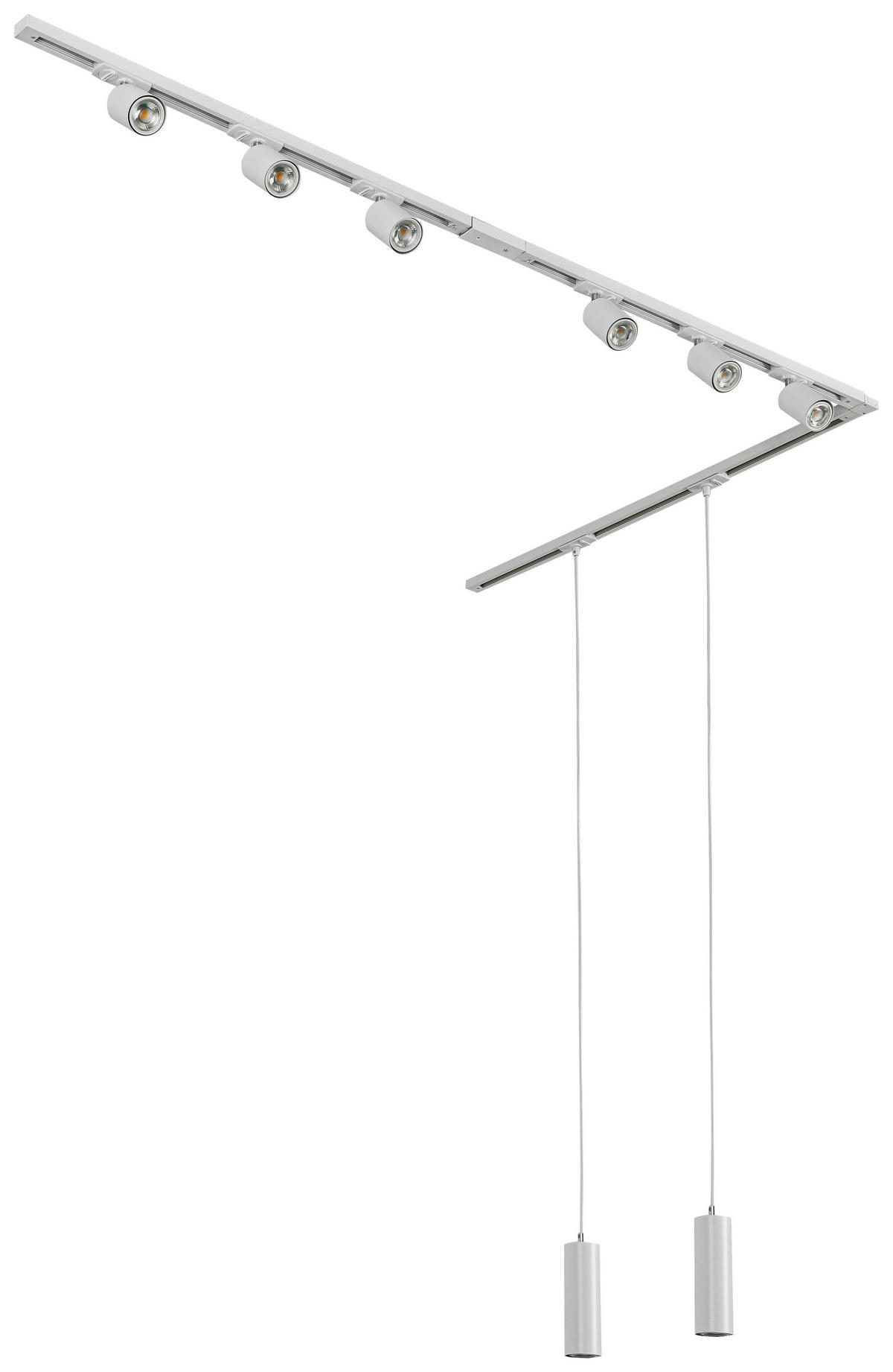 DECKENLEUCHTE 262 cm   - Weiß, Trend, Kunststoff/Metall (262cm) - Novel