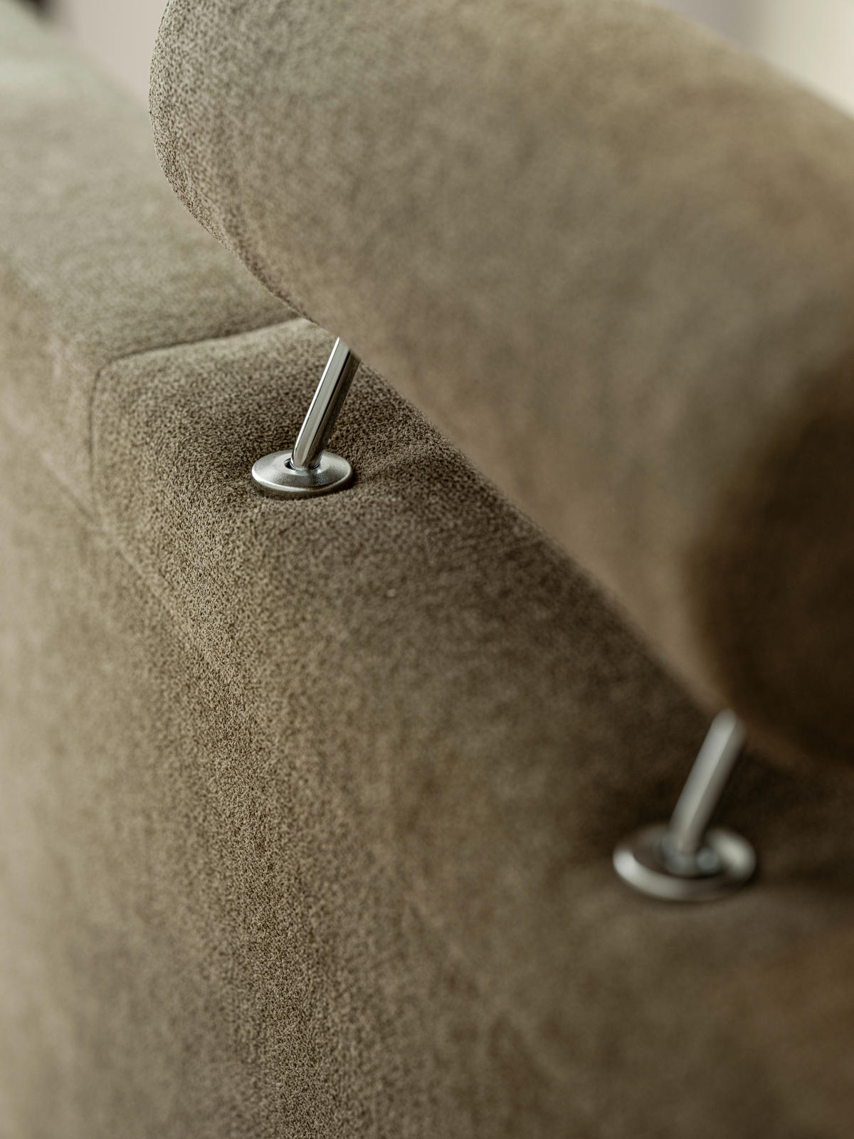 3-SITZER-SOFA in Flachgewebe Grün  - Chromfarben/Grün, Design, Textil/Metall (195/83/85cm) - Xora
