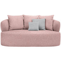 2-SITZER-SOFA in Flachgewebe Altrosa  - Schwarz/Altrosa, MODERN, Kunststoff/Textil (177/86/105cm) - Hom`in