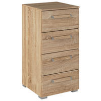 KOMMODE 40/81/42 cm Sonoma Eiche  - Silberfarben/Sonoma Eiche, Design, Holzwerkstoff/Kunststoff (40/81/42cm) - Novel