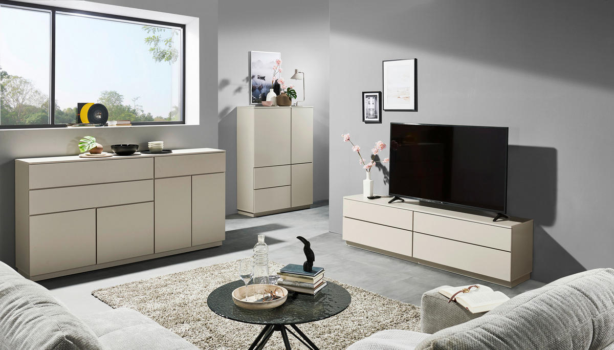 SIDEBOARD  191/100/38 cm 3 Schublade(n)  - Kaschmir, Design, Holzwerkstoff (191/100/38cm) - MID.YOU