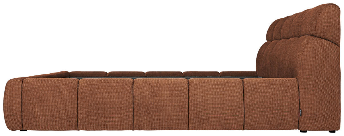 POLSTERBETT 140/200 cm  in Terracotta  - Terracotta/Schwarz, Design, Kunststoff/Textil (140/200cm) - Esposa