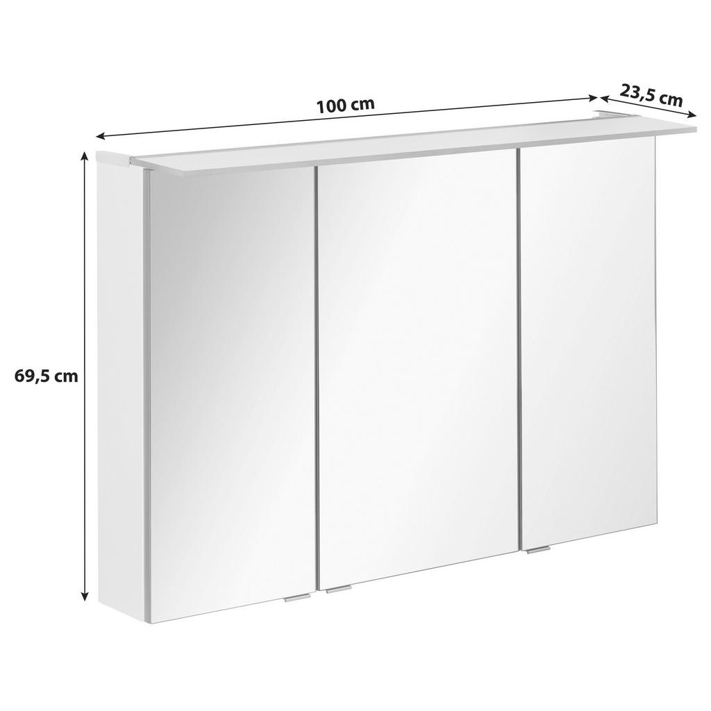 Thumbnail - Mid.you Spiegelschrank, Dunkelbraun, Metall, F, 100x69.5x23.5 cm, Badezimmer, Badezimmerspiegel, Spiegelschränke