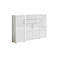 AKTENSCHRANK 172,6/113,6/33 cm  - Weiß Hochglanz/Weiß, MODERN, Holzwerkstoff (172,6/113,6/33cm) - MID.YOU