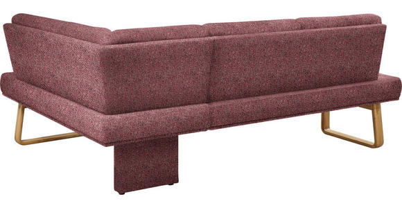 ECKBANK 240/174 cm  in Rosa, Eichefarben  - Eichefarben/Rosa, Design, Holz/Textil (240/174cm) - Dieter Knoll