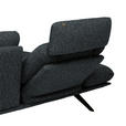 ECKSOFA  in Flachgewebe Anthrazit  155/234 cm  - Anthrazit/Schwarz, Design, Textil/Metall (155/234cm) - Dieter Knoll