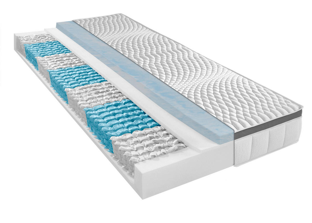 TASCHENFEDERKERNMATRATZE 180/200 cm Höhe ca. 27 cm  - Basics, Textil (180/200cm) - Novel