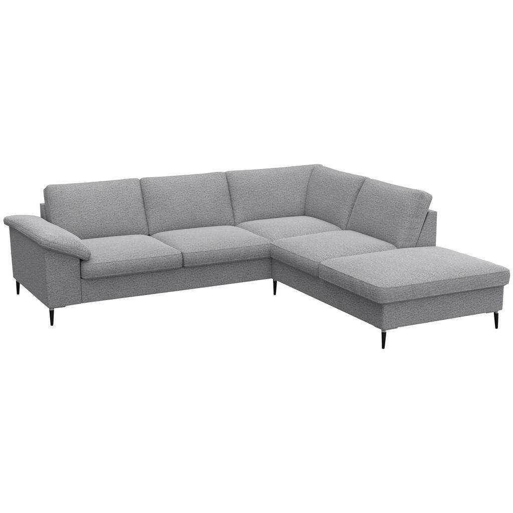 Thumbnail - Livetastic Ecksofa, Hellgrau, Textil, 5-Sitzer, Füllung: Schaumstoff, Federn,Schaumstoff, Ottomane rechts, L-Form, 247x2...