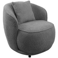SESSEL in Bouclé Grau  - Grau, MODERN, Textil/Metall (76/83/74cm) - Livetastic
