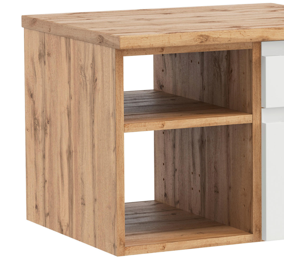 WASCHBECKENUNTERSCHRANK 120/41/47 cm  - Weiss/Eiche Wotan, Modern, Holzwerkstoff (120/41/47cm) - Held