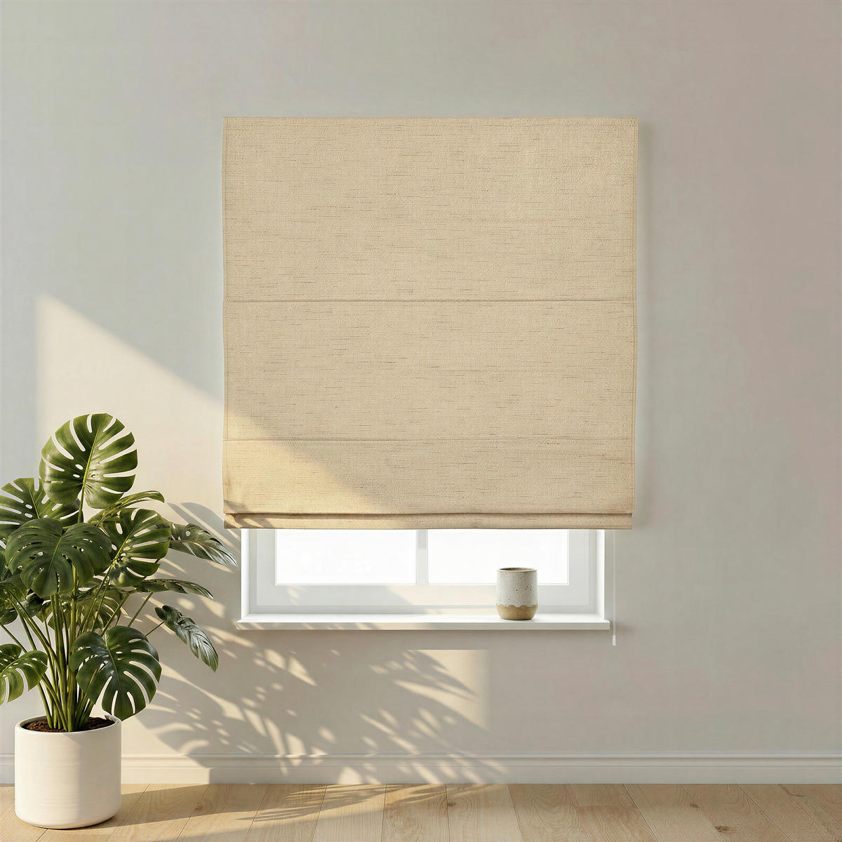 RAFFROLLO  blickdicht   90/160 cm   - Beige, Basics, Textil (90/160cm) - Homeware